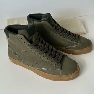 Zara Men's Olive High-Top Sneakers